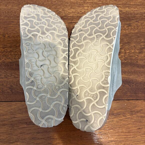 Birkenstock Arizona Sandals Women 8-8.5 EU 39 Green Suede Leather Made Germany - Picture 9 of 11